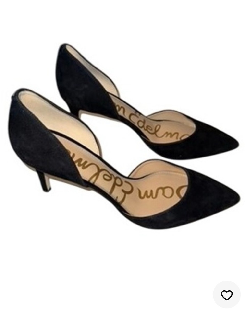 Sam Edelman Telsa Black Suede D'Orsay Stiletto Heel Pointed Toe
Pumps Womens 9